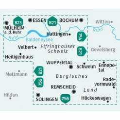 KOMPASS WANDERKARTE 493 BALDENEYSEE, ELFRINGHAUSER SCHWEIZ