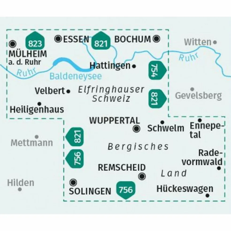 KOMPASS WANDERKARTE 493 BALDENEYSEE, ELFRINGHAUSER SCHWEIZ