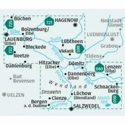 KOMPASS WANDERKARTE 862 BIOSPHÄRENREGION ELBTALAUE-WENDLAND