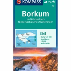 KOMPASS WANDERKARTE 727 BORKUM