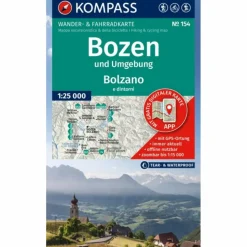 KOMPASS WANDERKARTE 154 BOZEN UND UMGEBUNG
