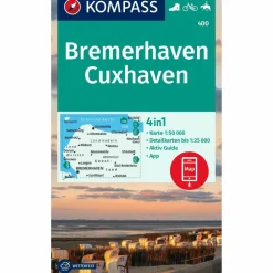 KOMPASS WANDERKARTE 400 BREMERHAVEN-CUXHAVEN 1:50.000