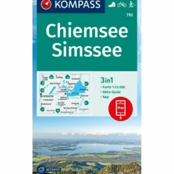 KOMPASS WANDERKARTE 792 CHIEMSEE, SIMSSEE 1:25.000