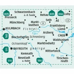 KOMPASS WANDERKARTE 191 FICHTELGEBIRGE, BAYREUTH