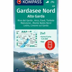 KOMPASS WANDERKARTE 659 GARDASEE NORD