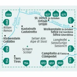 KOMPASS WANDERKARTE 076 GRÖDEN, SEISER ALM