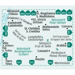 KOMPASS WANDERKARTE 616 GRÖDEN / VAL GARDENA, SELLA, CANAZEI