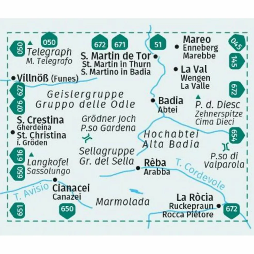 KOMPASS WANDERKARTE 652 HOCHABTEI