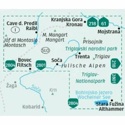 KOMPASS WANDERKARTE 064 JULISCHE ALPEN, NATIONALPARK TRIGLAV