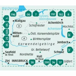 KOMPASS WANDERKARTE 26 KARWENDELGEBIRGE 1:50.000