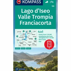 KOMPASS WANDERKARTE 106 LAGO D'ISEO, VALLE TROMPIA