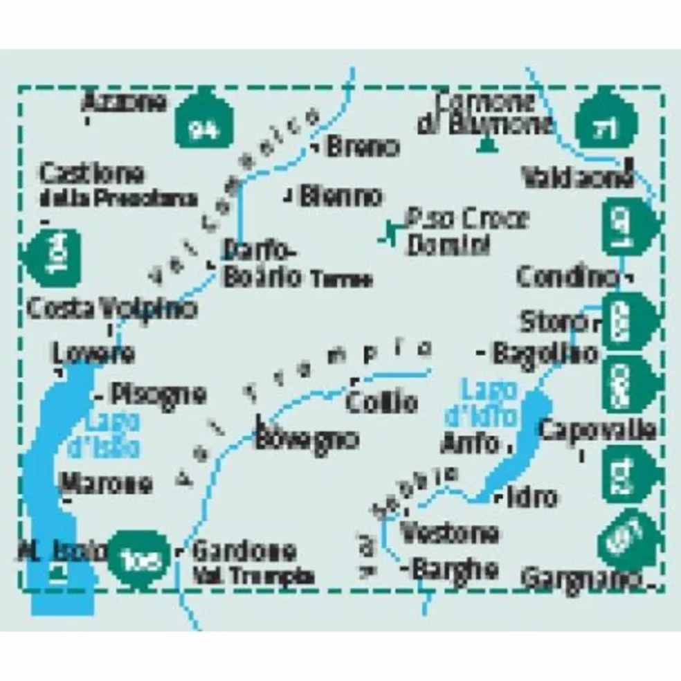 KOMPASS WANDERKARTE 103 LE TRE VALLI BRESCIANE 1:50.000