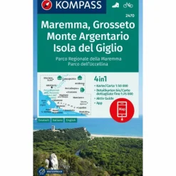 KOMPASS WANDERKARTE 2470 MAREMMA, GROSSETO, MONTE ARGENTARIO