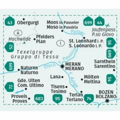 KOMPASS WANDERKARTE 53 MERAN UND UMGEBUNG