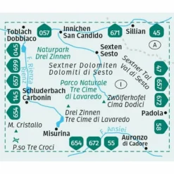 KOMPASS WANDERKARTE 047 NATURPARK DREI ZINNEN