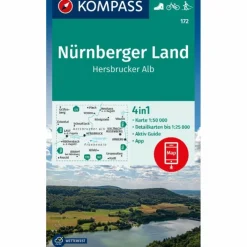 KOMPASS WANDERKARTE 172 NÜRNBERGER LAND, HERSBRUCKER ALB