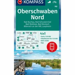 KOMPASS WANDERKARTE 782 OBERSCHWABEN NORD 1:50.000