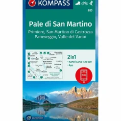 KOMPASS WANDERKARTE 653 PALE DI SAN MARTINO