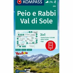 KOMPASS WANDERKARTE 095 PEIO E RABBI, VAL DI SOLE 1:25.000