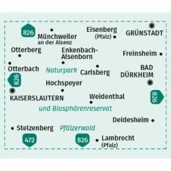 KOMPASS WANDERKARTE 471 PFÄLZERWALD NORD 1:25.000