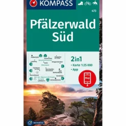 KOMPASS WANDERKARTE 473 PFÄLZERWALD SÜD 1:25.000