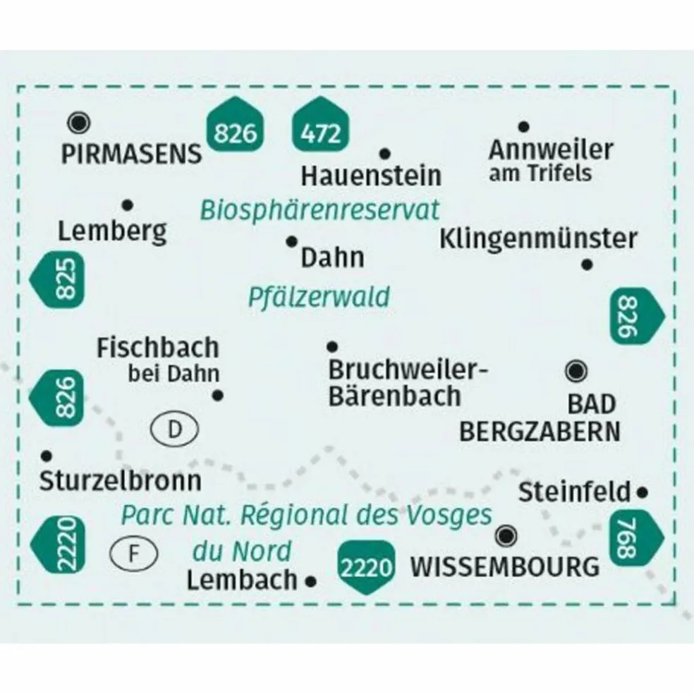 KOMPASS WANDERKARTE 473 PFÄLZERWALD SÜD 1:25.000