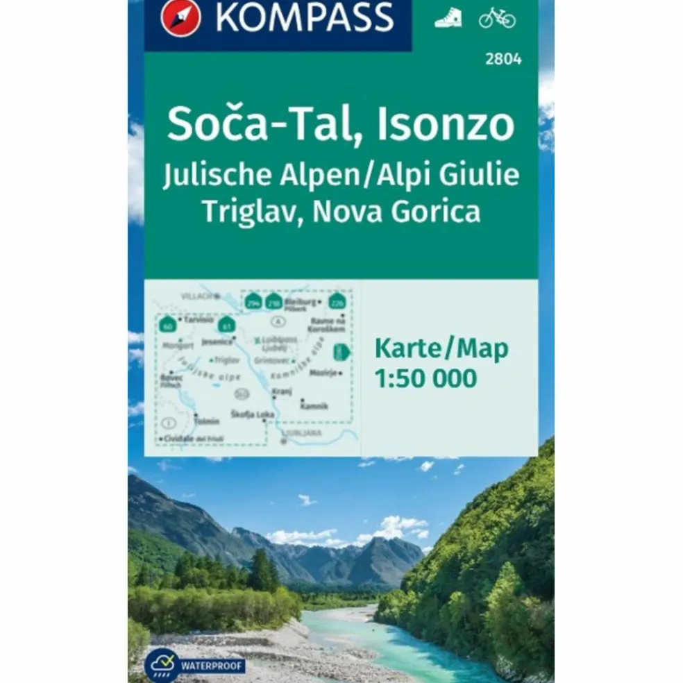KOMPASS WANDERKARTE 2804 SOCA-TAL, ISONZO