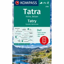 KOMPASS WANDERKARTE 2130 TATRA HOHE, BELAER