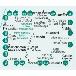 KOMPASS WANDERKARTE 650 VAL DI FASSA, MARMOLADA