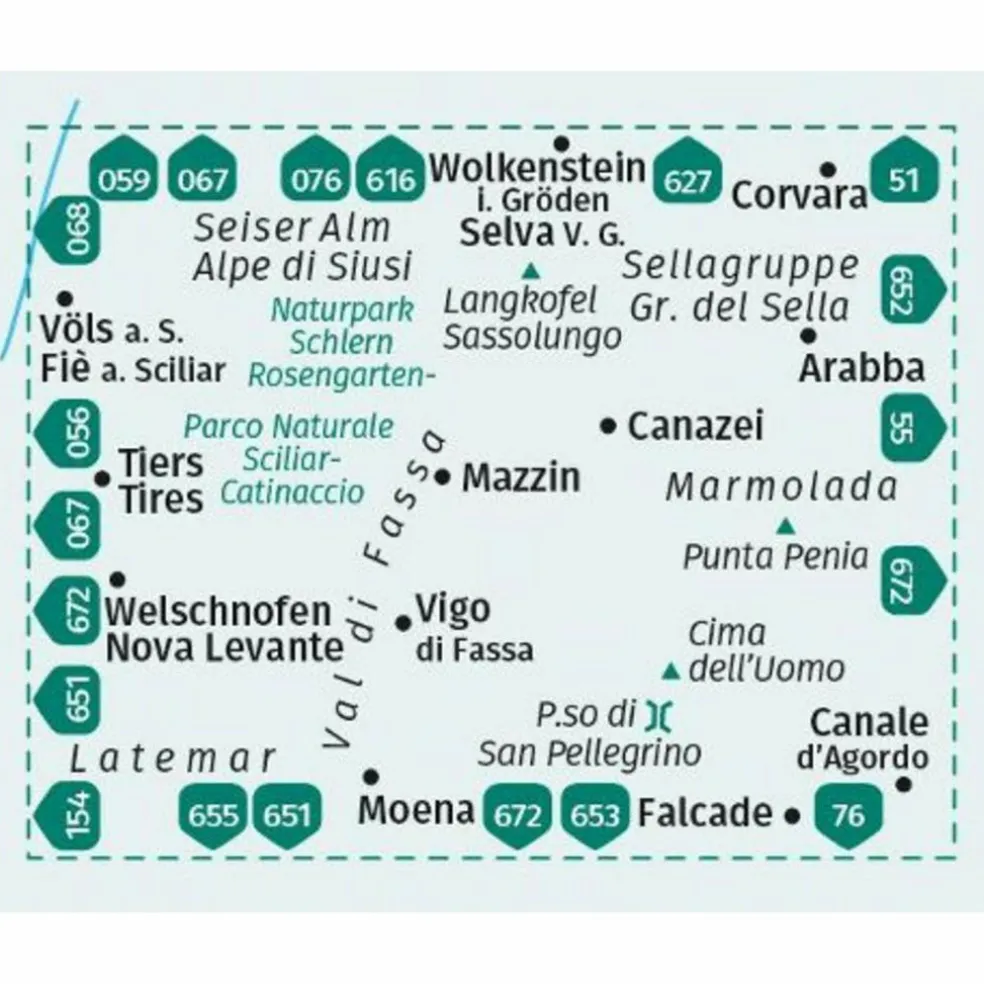 KOMPASS WANDERKARTE 650 VAL DI FASSA, MARMOLADA