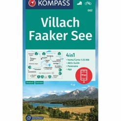 KOMPASS WANDERKARTE 062 VILLACH, FAAKER SEE 1:25000