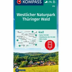 KOMPASS WANDERKARTE 812 WESTLICHER NATURPARK THÜRINGER WALD