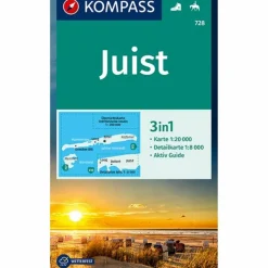KOMPASS WANDERKARTE INSEL JUIST 1:20 000 - Wanderkarte