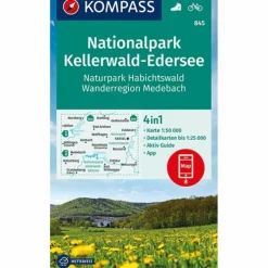 KOMPASS WANDERKARTE NATIONALPARK KELLERWALD-EDERSEE