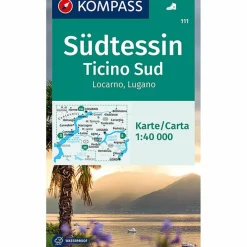 KOMPASS WANDERKARTE SÜDTESSIN - LUGANO