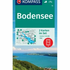 KOMPASS WANDERKARTEN-SET 11 BODENSEE (2 KARTEN) 1:35.000