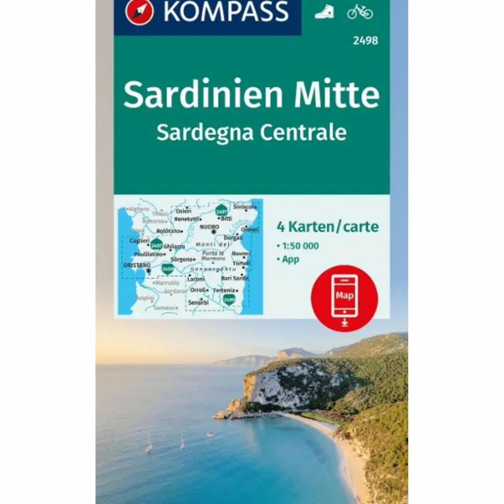 KOMPASS WANDERKARTEN-SET 2498 SARDINIEN MITTE