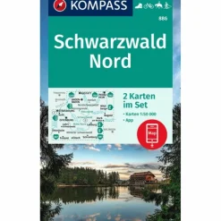 KOMPASS WANDERKARTEN-SET 886 SCHWARZWALD NORD (2 KARTEN)