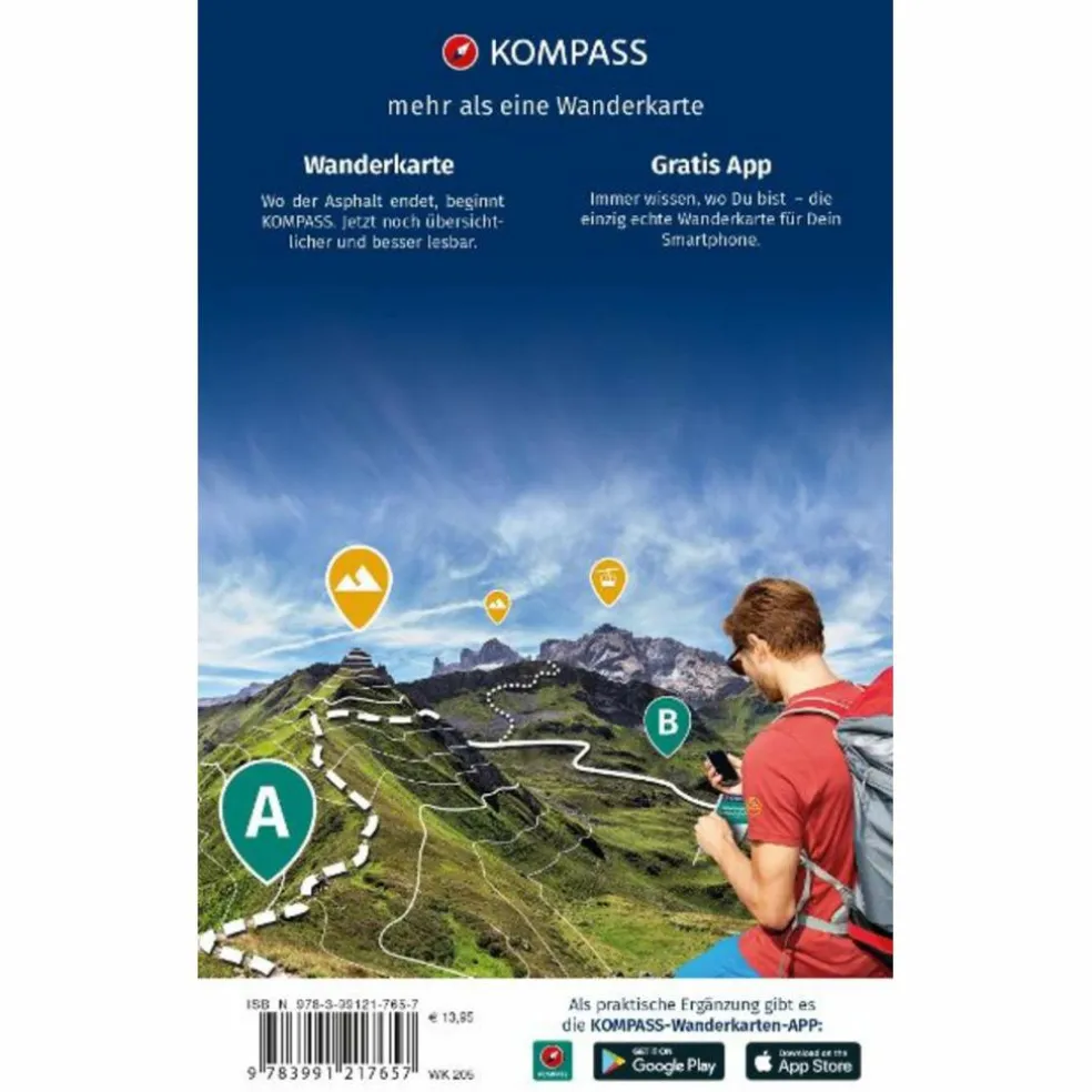 KOMPASS WANDERKARTEN-SET 205 WIEN UND UMGEBUNG (2 KARTEN)