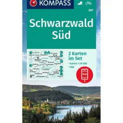 KOMPASS WANDERKARTEN-SET 887 SCHWARZWALD SÜD (2 KARTEN)