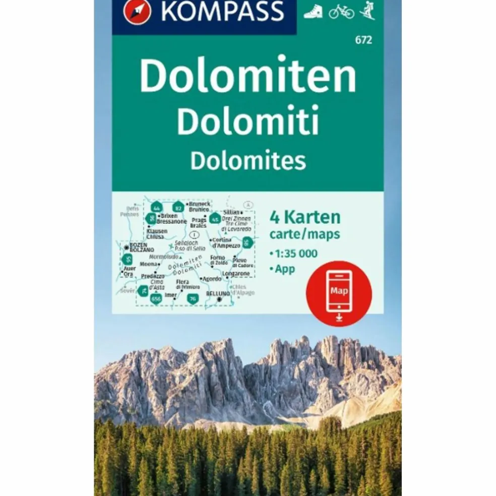 KOMPASS WANDERKARTEN-SET 672 DOLOMITEN