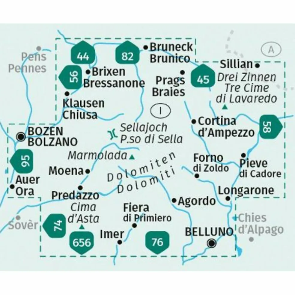KOMPASS WANDERKARTEN-SET 672 DOLOMITEN