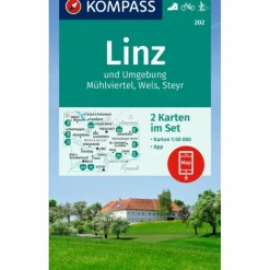 KOMPASS WANDERKARTEN-SET 202 LINZ UND UMGEBUNG, MÜHLVIERTEL