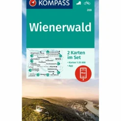 KOMPASS WANDERKARTEN-SET 208 WIENERWALD (2 KARTEN) 1:25.000