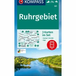 KOMPASS WANDERKARTEN-SET 821 RUHRGEBIET (3 KARTEN) 1:50.000
