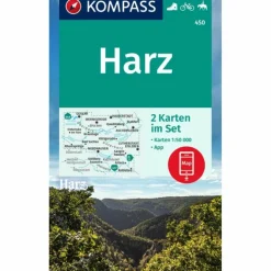 KOMPASS WANDERKARTEN-SET 450 HARZ (2 KARTEN) 1:50.000