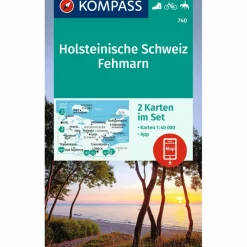 KOMPASS WANDERKARTEN-SET 740 HOLSTEINISCHE SCHWEIZ, FEHMARN