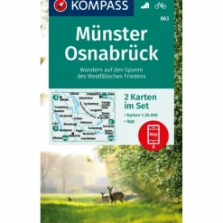KOMPASS WANDERKARTEN-SET 863 MÜNSTER, OSNABRÜCK (2 KARTEN)