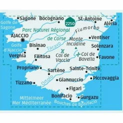 KOMPASS WANDERKARTEN-SET 2251 KORSIKA SÜD