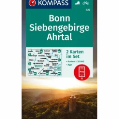 KOMPASS WANDERKARTEN-SET 822 BONN, SIEBENGEBIRGE, AHRTAL
